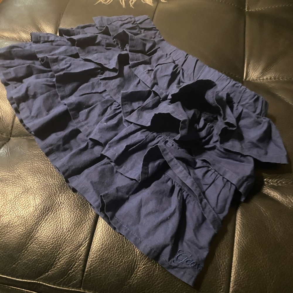 Navy geox ruffled skirt